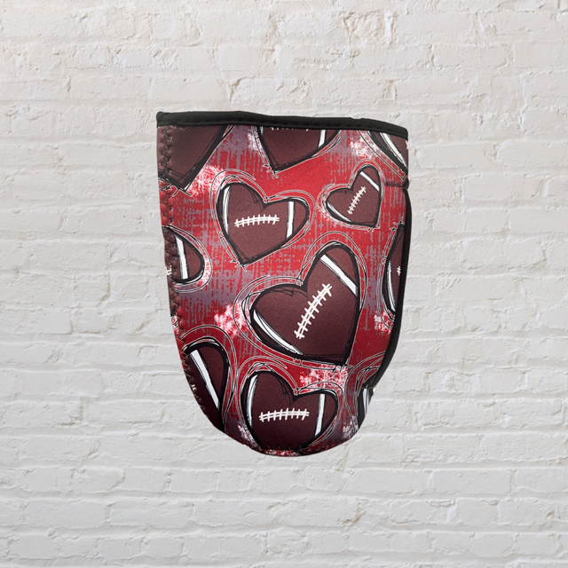 Heart Footballs Koozie
