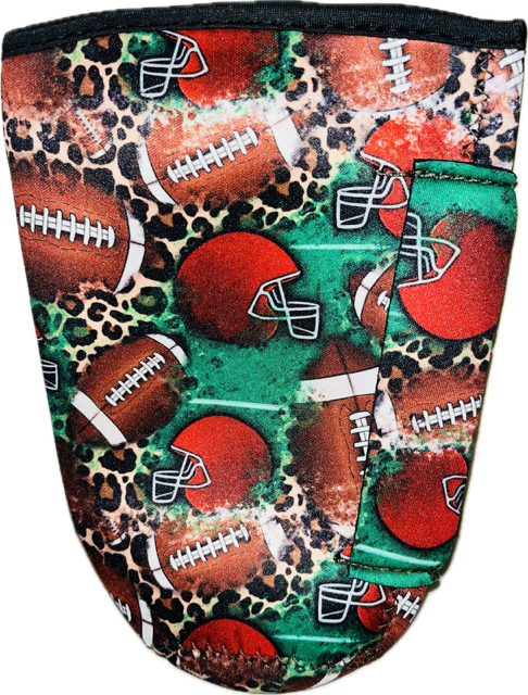Football & Leopard Koozie