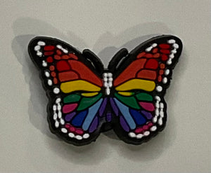 Rainbow Buttefly Croc Charm