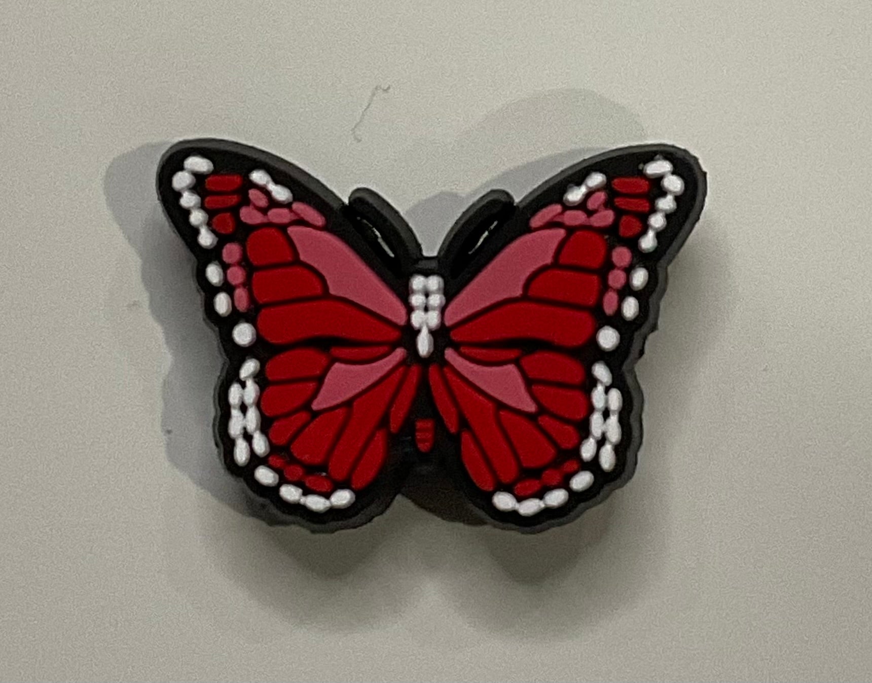 Red Butterfly Croc Charm