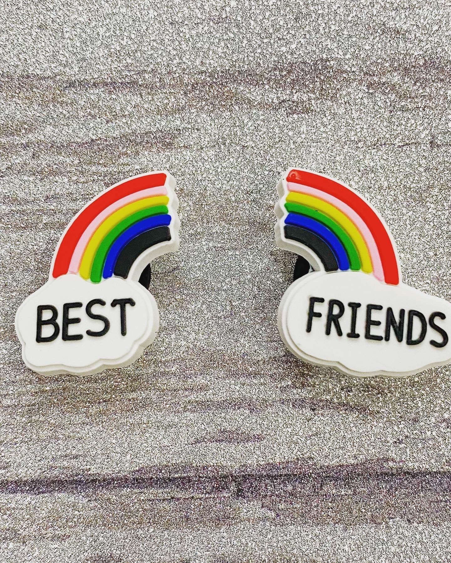 Best Friends Rainbow Croc Charms