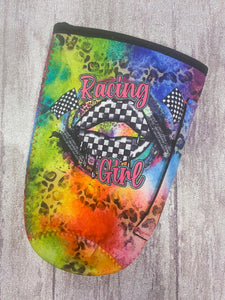 Neoprene 30 oz Racing Girl Koozie with Handle